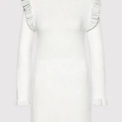 Rinascimento Γυναίκες Πλεκτά Φορέματα Φόρεμα υφασμάτινο CFM0010441003 Λευκό Slim Fit -Rinascimento Εκπτώσεις unnamed file 1019