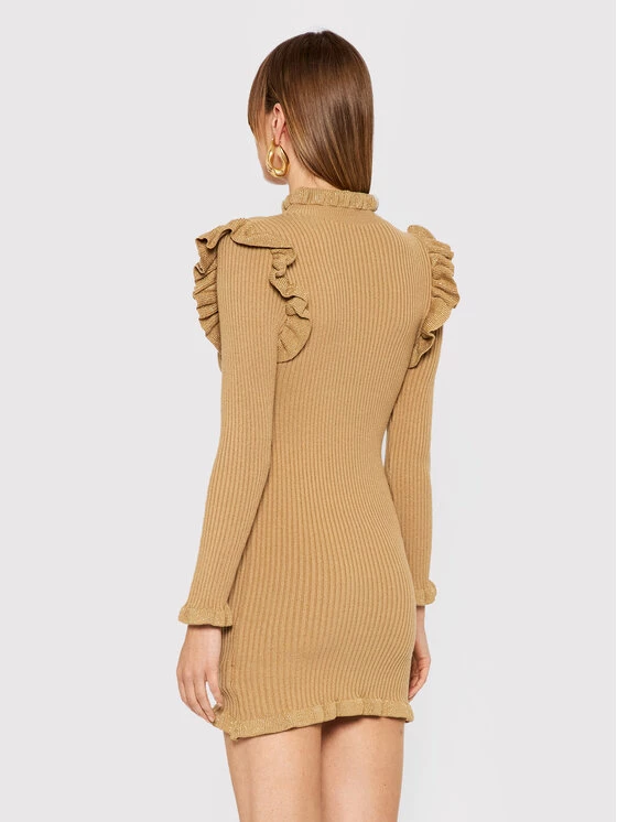 Rinascimento Γυναίκες Πλεκτά Φορέματα Φόρεμα υφασμάτινο CFM0010441003 Καφέ Slim Fit 5 Rinascimento Γυναίκες Πλεκτά Φορέματα Φόρεμα υφασμάτινο CFM0010441003 Καφέ Slim Fit - Image 3