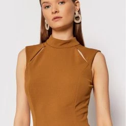 Rinascimento Γυναίκες Καθημερινά Φορέματα Φόρεμα καθημερινό CFC0018011002 Καφέ Slim Fit -Rinascimento Εκπτώσεις unnamed file 1113