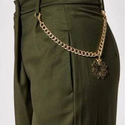 Rinascimento Γυναίκες Υφασμάτινα Παντελόνια Παντελόνι υφασμάτινο CFC0104466003 Πράσινο Regular Fit -Rinascimento Εκπτώσεις unnamed file 1128