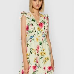 Rinascimento Γυναίκες Καλοκαιρινά Φορέματα Φόρεμα καλοκαιρινό CFC0103754003 Μπεζ Regular Fit