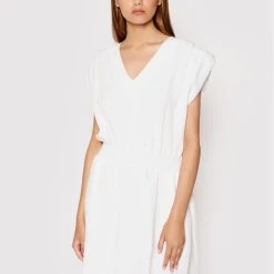 Rinascimento Γυναίκες Καλοκαιρινά Φορέματα Φόρεμα καλοκαιρινό CFC0103488003 Λευκό Regular Fit