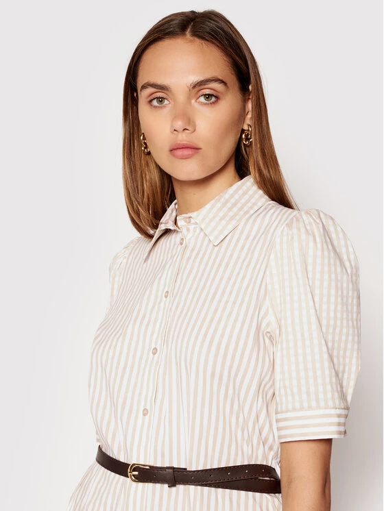 Rinascimento Γυναίκες Φορέματα σε Στυλ Πουκάμισο & Σεμιζιέ Φόρεμα πουκάμισο CFC0103096003 Μπεζ Regular Fit 6 Rinascimento Γυναίκες Φορέματα σε Στυλ Πουκάμισο & Σεμιζιέ Φόρεμα πουκάμισο CFC0103096003 Μπεζ Regular Fit - Image 4