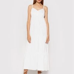 Rinascimento Γυναίκες Καλοκαιρινά Φορέματα Φόρεμα καλοκαιρινό CFC0017921002 Λευκό Relaxed Fit