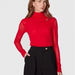 Rinascimento Γυναίκες Μπλουζάκια Ζιβάγκο CFC0109655003 Κόκκινο Slim Fit