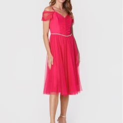 Rinascimento Γυναίκες Κοκτέιλ Φορέματα Φόρεμα κοκτέιλ CFC0110393003 Ροζ Regular Fit