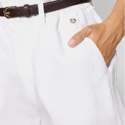 Rinascimento Γυναίκες Υφασμάτινα Παντελόνια Παντελόνι υφασμάτινο CFC0103571003 Λευκό Regular Fit -Rinascimento Εκπτώσεις unnamed file 1384