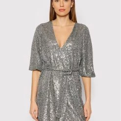 Rinascimento Εκπτώσεις 39 Rinascimento Γυναίκες Κοκτέιλ Φορέματα Φόρεμα κοκτέιλ CFC0106704003 Ασημί Regular Fit