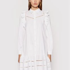 Rinascimento Γυναίκες Φορέματα σε Στυλ Πουκάμισο & Σεμιζιέ Φόρεμα πουκάμισο CFC0102963003 Λευκό Relaxed Fit