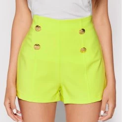 Rinascimento Γυναίκες Υφασμάτινα Σορτς Σορτς υφασμάτινο CFC0103165003 Κίτρινο Regular Fit