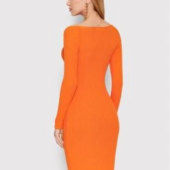 Rinascimento Γυναίκες Πλεκτά Φορέματα Φόρεμα υφασμάτινο CFM0010711003 Πορτοκαλί Slim Fit -Rinascimento Εκπτώσεις unnamed file 1636