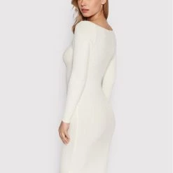 Rinascimento Γυναίκες Πλεκτά Φορέματα Φόρεμα υφασμάτινο CFM0010711003 Λευκό Slim Fit -Rinascimento Εκπτώσεις unnamed file 1666