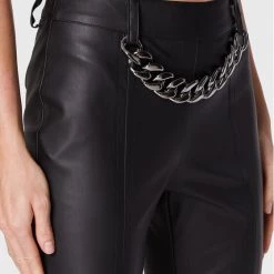 Rinascimento Γυναίκες Δερμάτινα Παντελόνια Παντελόνι από απομίμηση δέρματος CFC0018700002 Μαύρο Regular Fit -Rinascimento Εκπτώσεις unnamed file 171