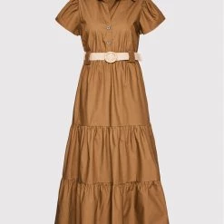 Rinascimento Γυναίκες Καθημερινά Φορέματα Φόρεμα καθημερινό CFC0017900002 Καφέ Regular Fit -Rinascimento Εκπτώσεις unnamed file 1740