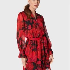 Rinascimento Γυναίκες Καθημερινά Φορέματα Φόρεμα καθημερινό CFC0111381003 Κόκκινο Regular Fit