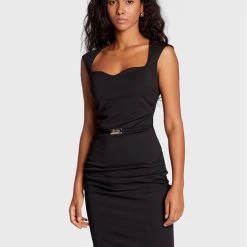 Rinascimento Γυναίκες Κοκτέιλ Φορέματα Φόρεμα κοκτέιλ CFC0110093003 Μαύρο Slim Fit