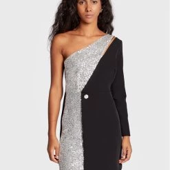 Rinascimento Γυναίκες Κοκτέιλ Φορέματα Φόρεμα κοκτέιλ CFC0110173003 Μαύρο Regular Fit