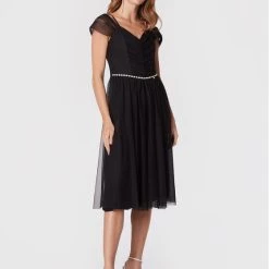 Rinascimento Γυναίκες Κοκτέιλ Φορέματα Φόρεμα κοκτέιλ CFC0110393003 Μαύρο Regular Fit