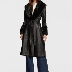 Rinascimento Γυναίκες Μεταβατικά Παλτά Παλτό μεταβατικό CFC0110575003 Μαύρο Regular Fit