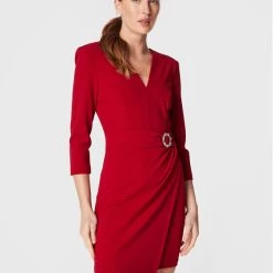 Rinascimento Γυναίκες Κοκτέιλ Φορέματα Φόρεμα κοκτέιλ CFC0111242003 Κόκκινο Slim Fit