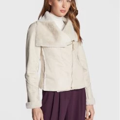 Rinascimento Εκπτώσεις 31 Rinascimento Γυναίκες Δερμάτινα Μπουφάν Μπουφάν από απομίμηση δέρματος CFC0111217003 Μπεζ Regular Fit