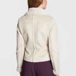 Rinascimento Γυναίκες Δερμάτινα Μπουφάν Μπουφάν από απομίμηση δέρματος CFC0111217003 Μπεζ Regular Fit -Rinascimento Εκπτώσεις unnamed file 2231