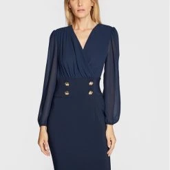 Rinascimento Γυναίκες Κοκτέιλ Φορέματα Φόρεμα κοκτέιλ CFC0111068003 Σκούρο μπλε Regular Fit