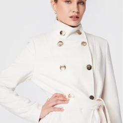 Rinascimento Γυναίκες Μεταβατικά Παλτά Παλτό μεταβατικό CFC0111067003 Εκρού Regular Fit -Rinascimento Εκπτώσεις unnamed file 2318