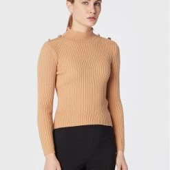 Rinascimento Γυναίκες Πουλόβερ CFM0010955003 Μπεζ Slim Fit