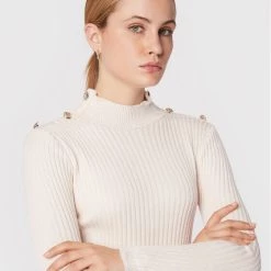 Rinascimento Γυναίκες Πουλόβερ CFM0010955003 Εκρού Slim Fit -Rinascimento Εκπτώσεις unnamed file 2393