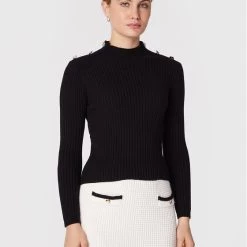 Rinascimento Γυναίκες Πουλόβερ CFM0010955003 Μαύρο Slim Fit