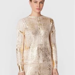 Rinascimento Γυναίκες Πουλόβερ CFM0010946003 Εκρού Regular Fit