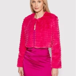 Rinascimento Γυναίκες Γούνες & Πανωφόρια από προβιά Γούνα CFC0110440003 Ροζ Regular Fit