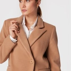 Rinascimento Γυναίκες Μεταβατικά Παλτά Παλτό μεταβατικό CFC0110621003 Καφέ Regular Fit -Rinascimento Εκπτώσεις unnamed file 2457