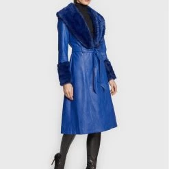 Rinascimento Γυναίκες Μεταβατικά Παλτά Παλτό μεταβατικό CFC0110575003 Μπλε Regular Fit