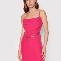 Rinascimento Γυναίκες Κοκτέιλ Φορέματα Φόρεμα κοκτέιλ CFC0109348003 Ροζ Slim Fit