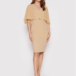 Rinascimento Γυναίκες Κοκτέιλ Φορέματα Φόρεμα κοκτέιλ CFC0108682003 Μπεζ Regular Fit -Rinascimento Εκπτώσεις unnamed file 2885