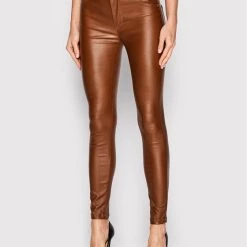 Rinascimento Γυναίκες Υφασμάτινα Παντελόνια Παντελόνι υφασμάτινο CFC0110177003 Καφέ Slim Fit