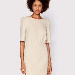 Rinascimento Γυναίκες Καθημερινά Φορέματα Φόρεμα καθημερινό CFC0108673003 Μπεζ Regular Fit