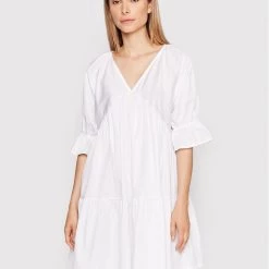 Rinascimento Γυναίκες Καλοκαιρινά Φορέματα Φόρεμα καλοκαιρινό CFC0018564002 Λευκό Relaxed Fit