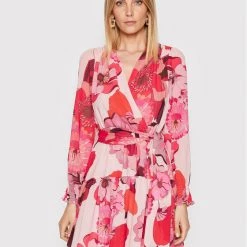 Rinascimento Γυναίκες Καλοκαιρινά Φορέματα Φόρεμα καλοκαιρινό CFC0018421002 Ροζ Regular Fit