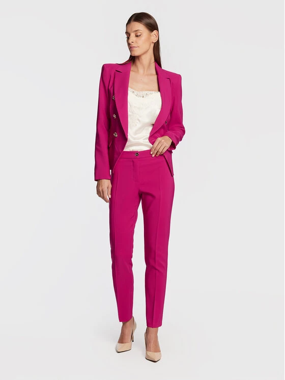 Rinascimento Γυναίκες Υφασμάτινα Παντελόνια Παντελόνι υφασμάτινο CFC0110515003 Ροζ Slim Fit 4 Rinascimento Γυναίκες Υφασμάτινα Παντελόνια Παντελόνι υφασμάτινο CFC0110515003 Ροζ Slim Fit - Image 2