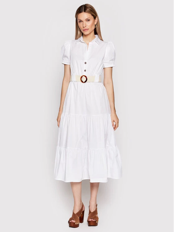 Rinascimento Γυναίκες Καθημερινά Φορέματα Φόρεμα καθημερινό CFC0018571002 Λευκό Regular Fit 4 Rinascimento Γυναίκες Καθημερινά Φορέματα Φόρεμα καθημερινό CFC0018571002 Λευκό Regular Fit - Image 2