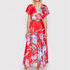 Rinascimento Γυναίκες Καλοκαιρινά Φορέματα Φόρεμα καλοκαιρινό CFC0018577002 Κόκκινο Regular Fit