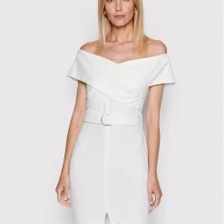 Rinascimento Γυναίκες Κοκτέιλ Φορέματα Φόρεμα κοκτέιλ CFC0109436003 Λευκό Slim Fit