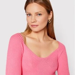 Rinascimento Γυναίκες Πλεκτά Φορέματα Φόρεμα υφασμάτινο CFM0010711003 Ροζ Slim Fit -Rinascimento Εκπτώσεις unnamed file 3541