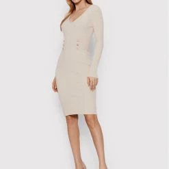 Rinascimento Γυναίκες Πλεκτά Φορέματα Φόρεμα υφασμάτινο CFM0010758003 Μπεζ Slim Fit -Rinascimento Εκπτώσεις unnamed file 3549