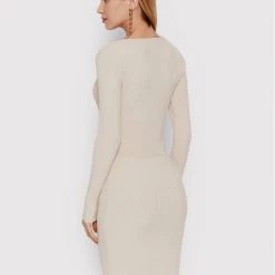 Rinascimento Γυναίκες Πλεκτά Φορέματα Φόρεμα υφασμάτινο CFM0010758003 Μπεζ Slim Fit -Rinascimento Εκπτώσεις unnamed file 3550