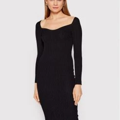 Rinascimento Γυναίκες Πλεκτά Φορέματα Φόρεμα υφασμάτινο CFM0010711003 Μαύρο Slim Fit