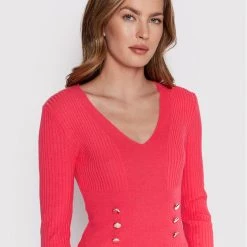 Rinascimento Γυναίκες Πλεκτά Φορέματα Φόρεμα υφασμάτινο CFM0010758003 Ροζ Slim Fit -Rinascimento Εκπτώσεις unnamed file 3608